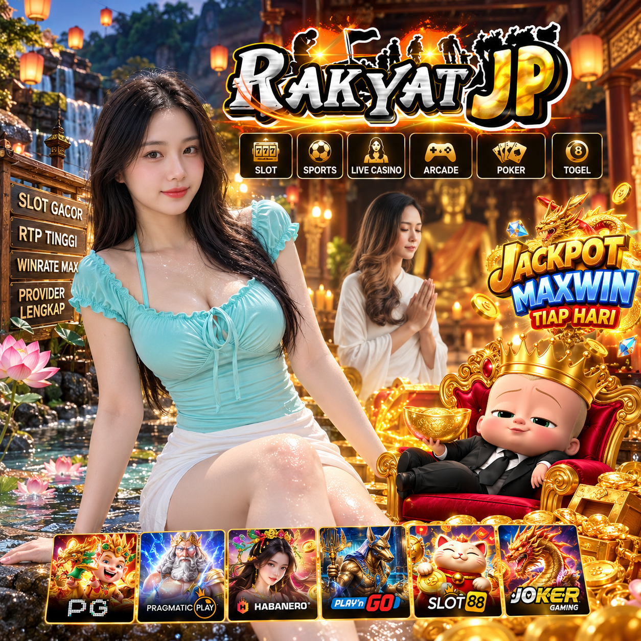 RAKYATJP Slot & Akses Akun | Cek Link, RTP, Bonus dan Game Pilihan